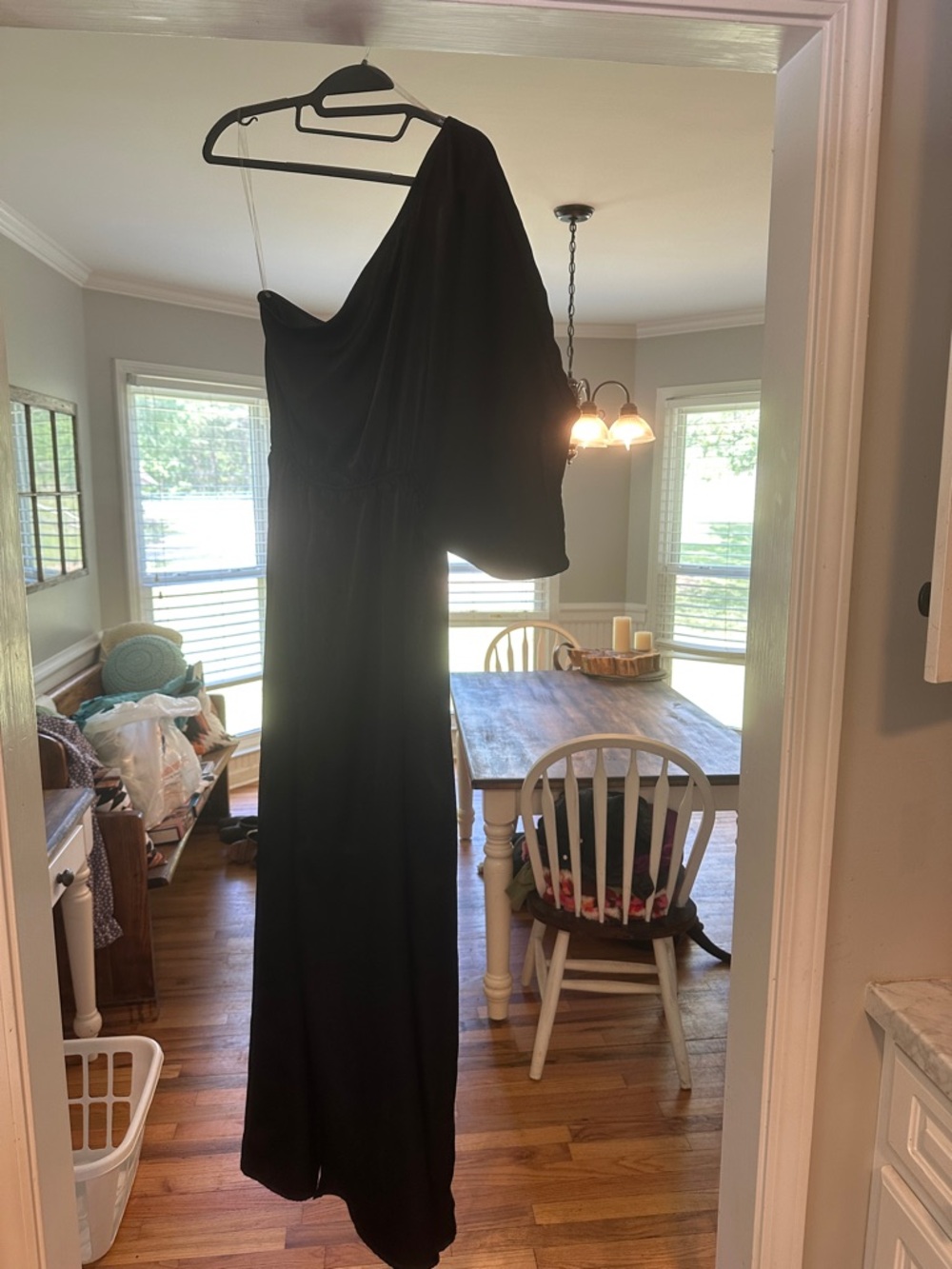 Black One-Shoulder Evening Gown for Women